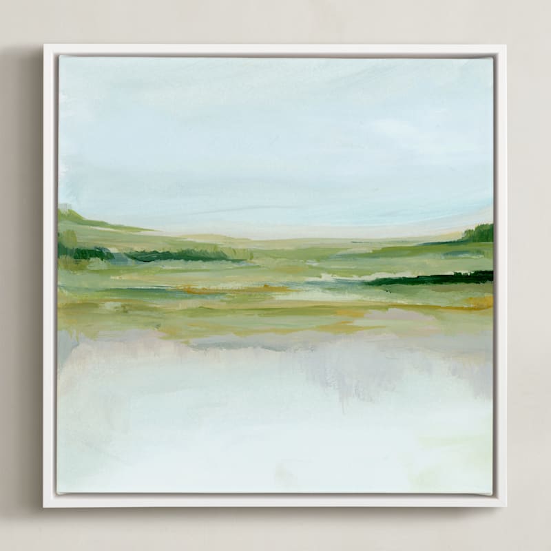 "Through It All" - Art Print in Olive by Nicole Walsh - Framed Canvas