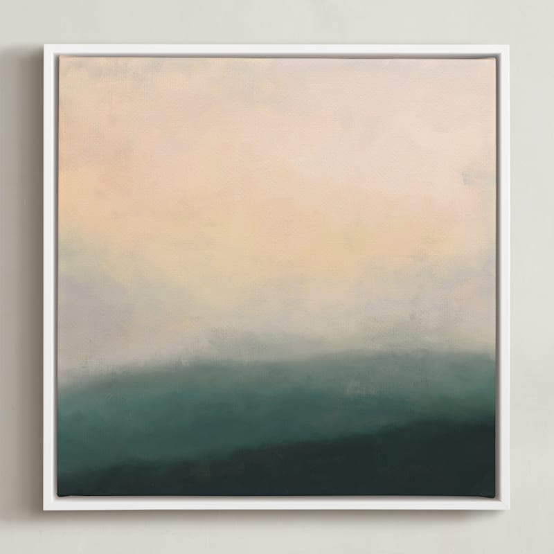 "Mystical 2" - Art Print in White by Amy Hall - Framed Canvas