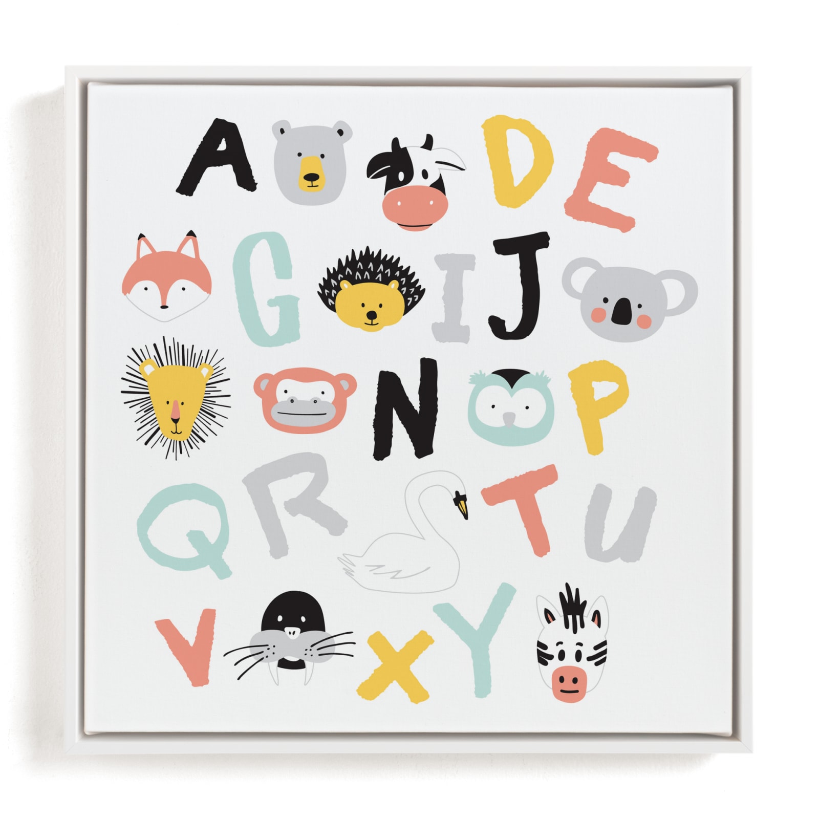 "Animal ABCs" - Limited Edition Art Print by Milk House Kids in beautiful frame options and a variety of sizes.