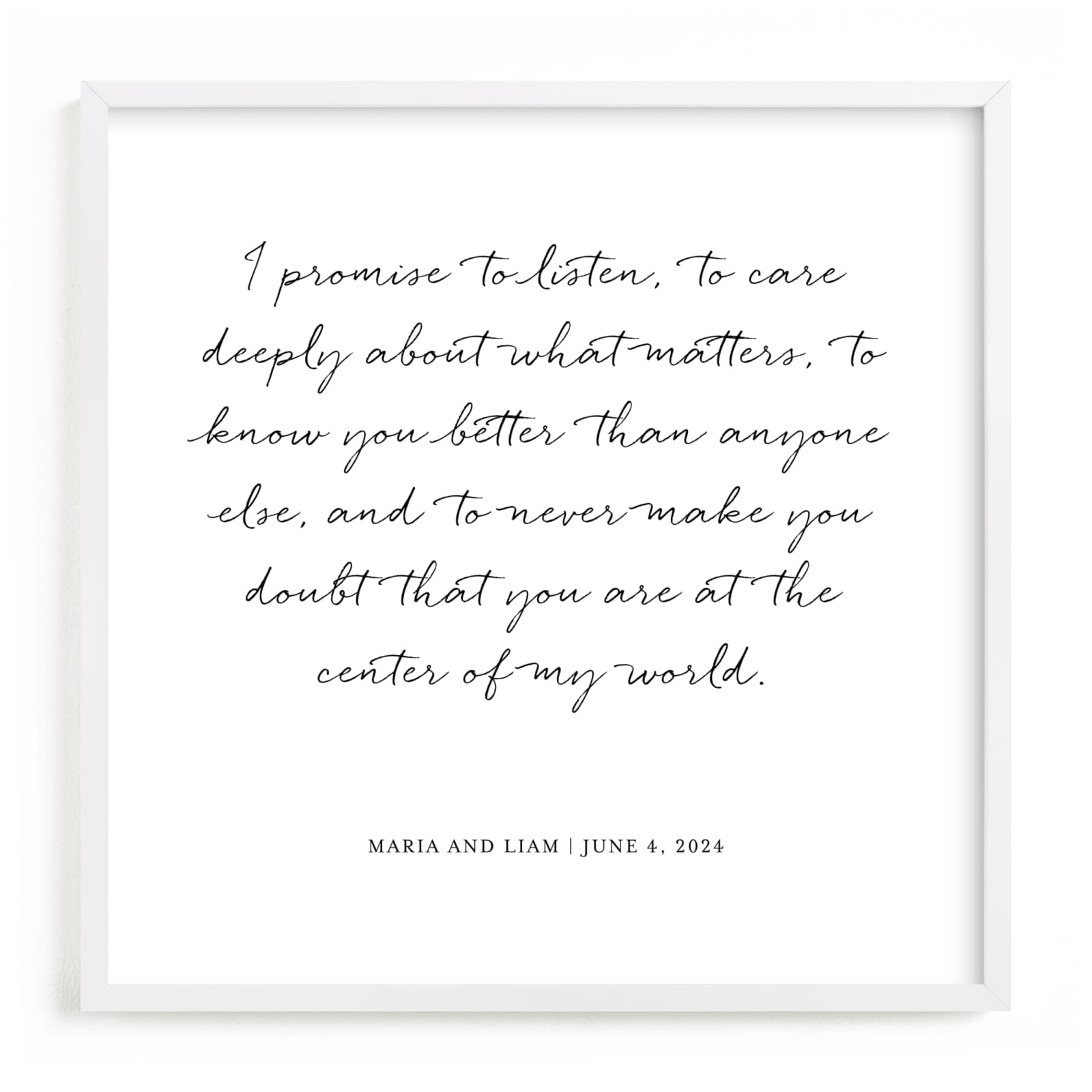 This is a grey photos to art  by Minted called Your Vows as an Art Print.