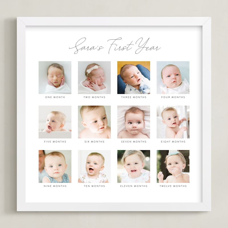 "Baby's First Year: Framed Photo" - Custom Photo Art by Erin Deegan in beautiful frame options and a variety of sizes.