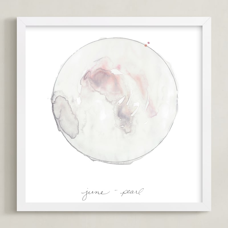 "June - Pearl" - Art Print in Pearl by Naomi Ernest - Framed