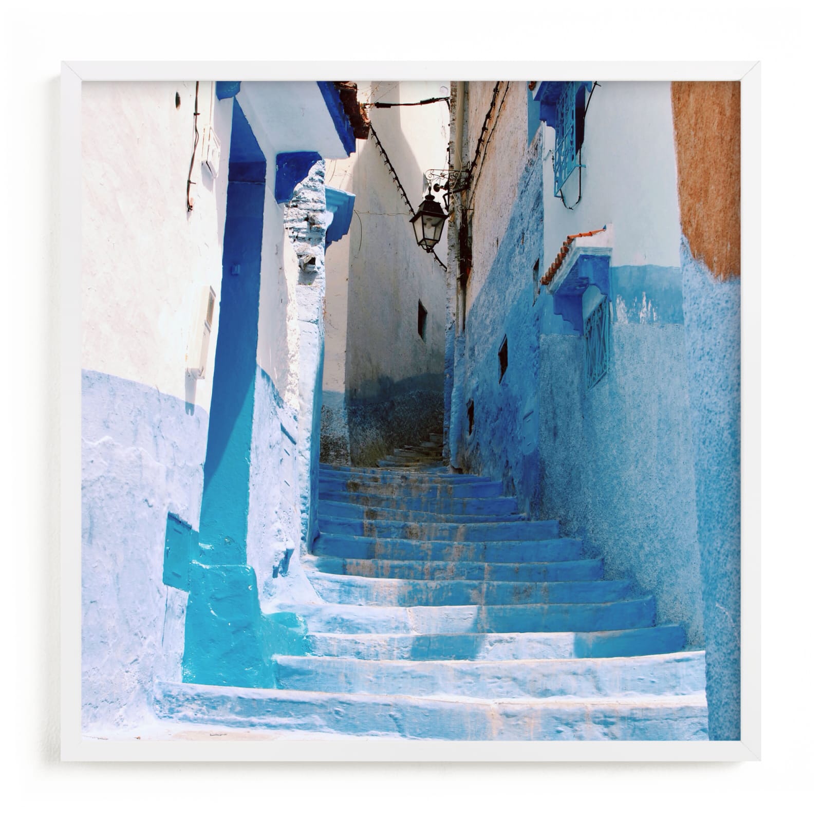 "Streets of Chefchaouen II" - Limited Edition Art Print by Alannah Kittle in beautiful frame options and a variety of sizes.