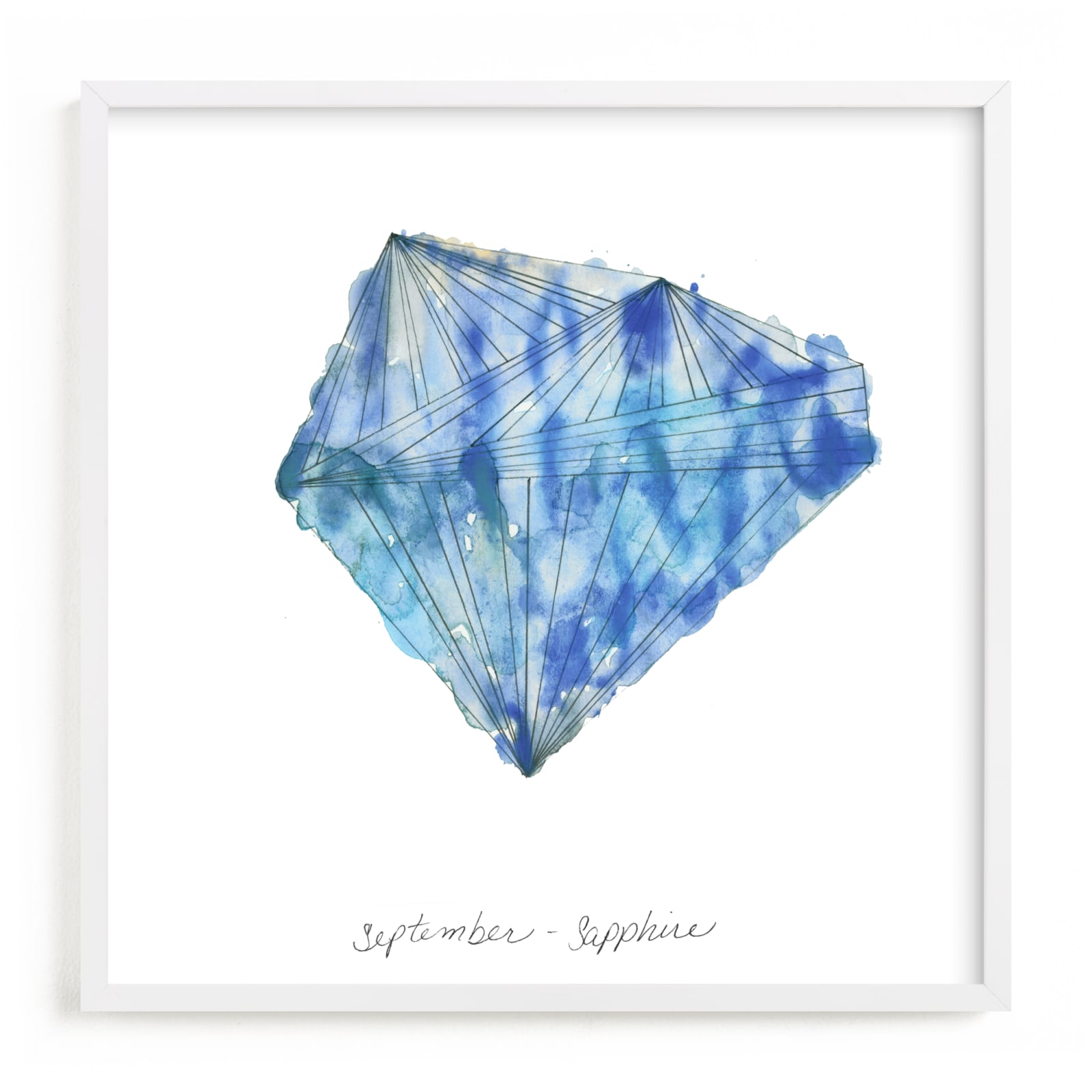 "September - Sapphire" - Limited Edition Art Print by Naomi Ernest in beautiful frame options and a variety of sizes.