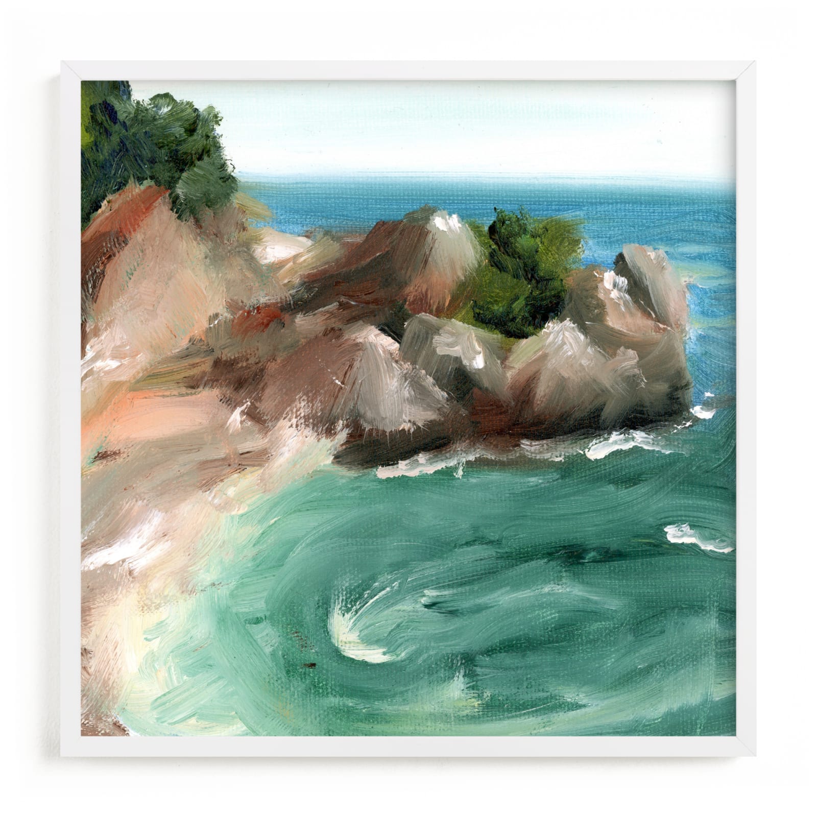 "California Coast" - Art Print by Lindsay Megahed in beautiful frame options and a variety of sizes.