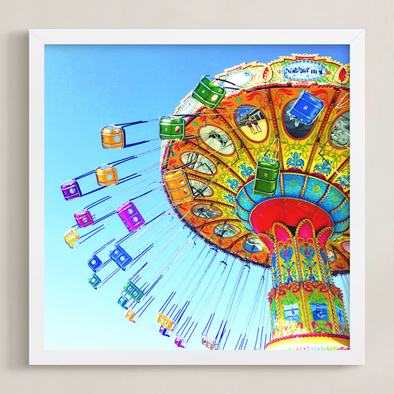 "Santa Cruz Boardwalk" - Art Print by Erin Deegan in beautiful frame options and a variety of sizes.