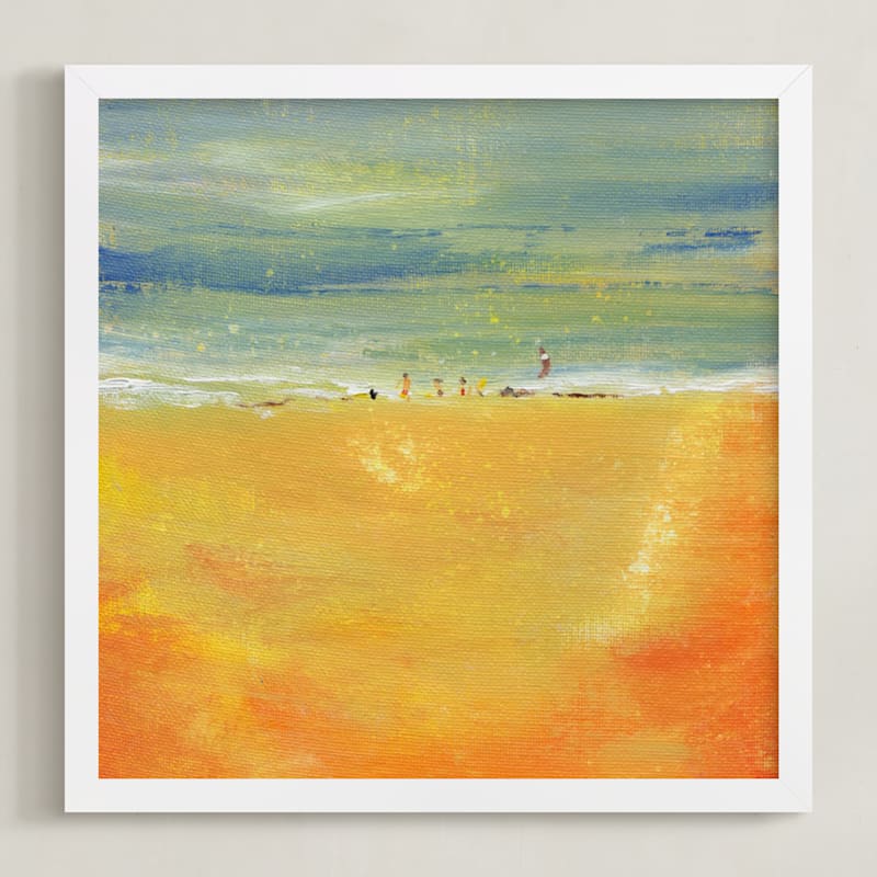 "Beached" - Art Print in Sand by Lindsay Megahed - Framed