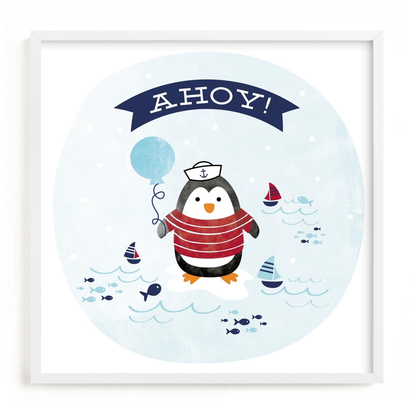 "Ahoy Matey!" - Art Print by Shirley Lin Schneider in beautiful frame options and a variety of sizes.