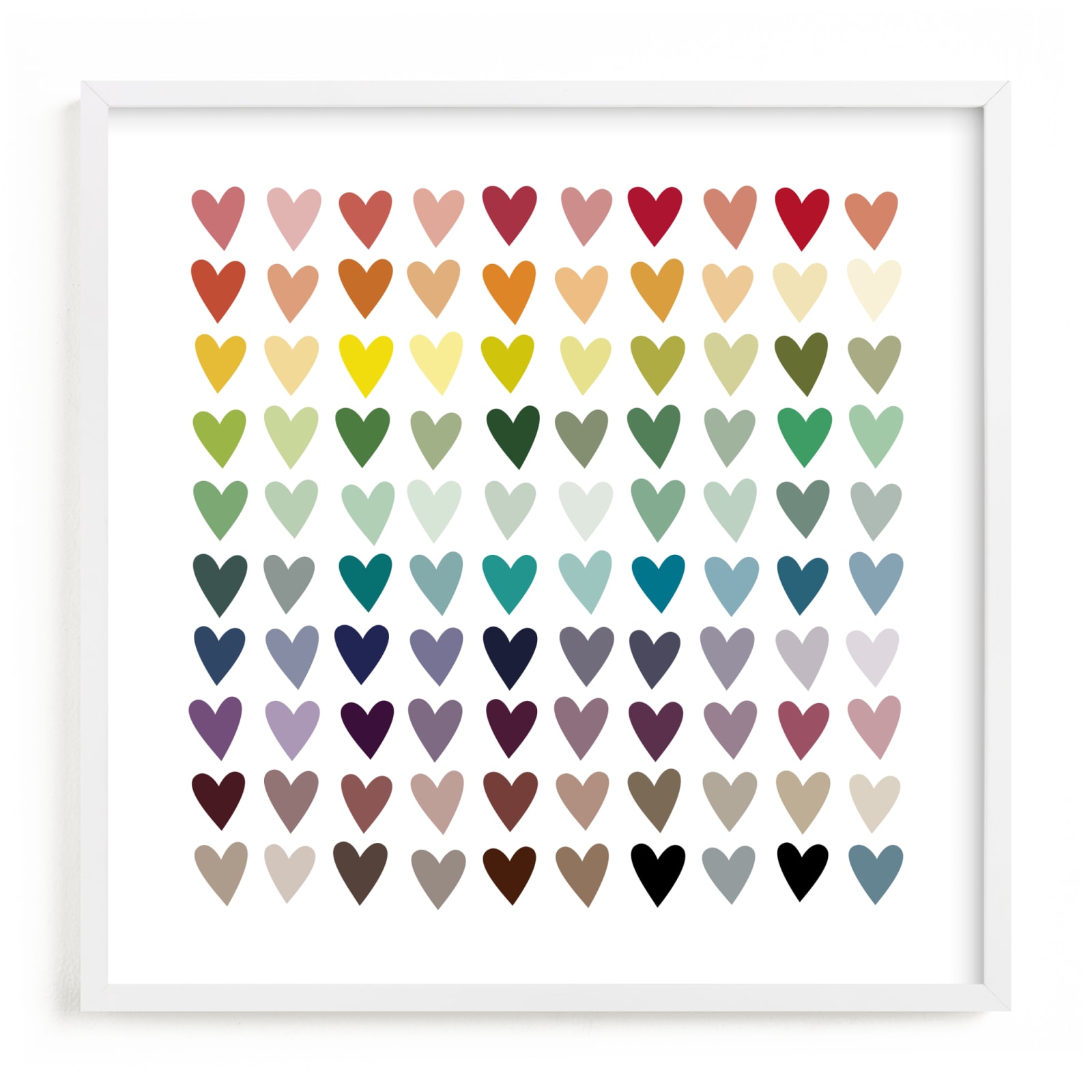"Paper Hearts" - Limited Edition Art Print by InkDot in beautiful frame options and a variety of sizes.