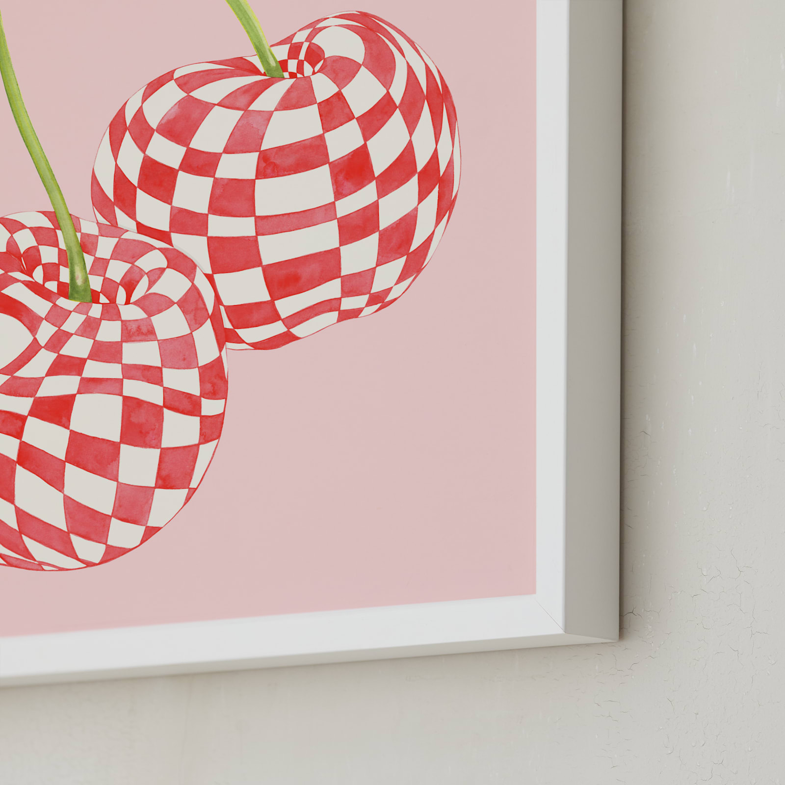 Checkerboard Cherries Children's Art Prints by Luci Power | Minted