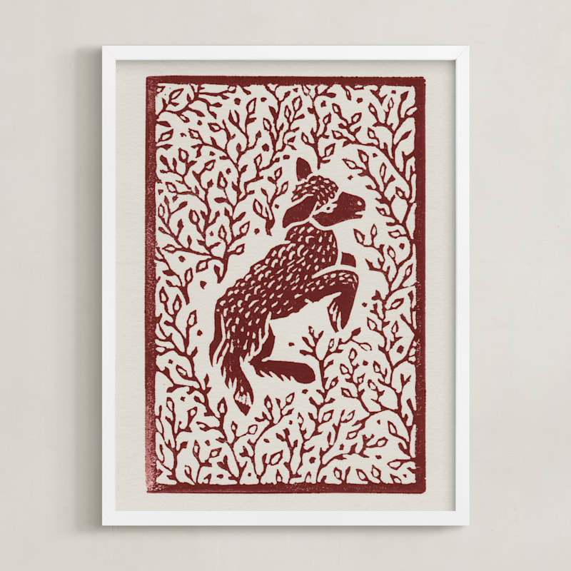 Lamb Linocut by Ash Weaver