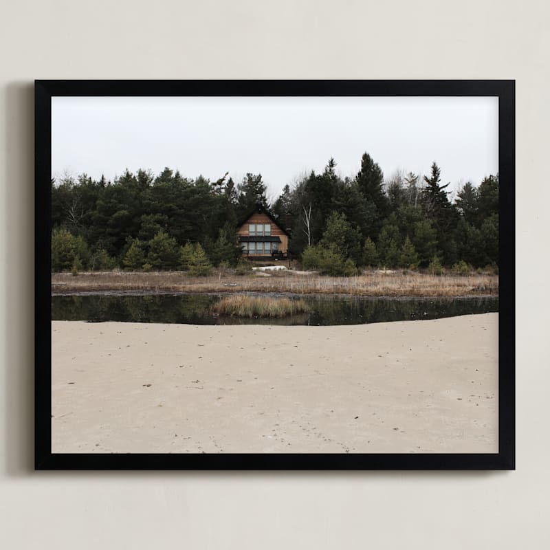 "Tucked away" - Art Print in Forest by Emily Laugherty - Framed