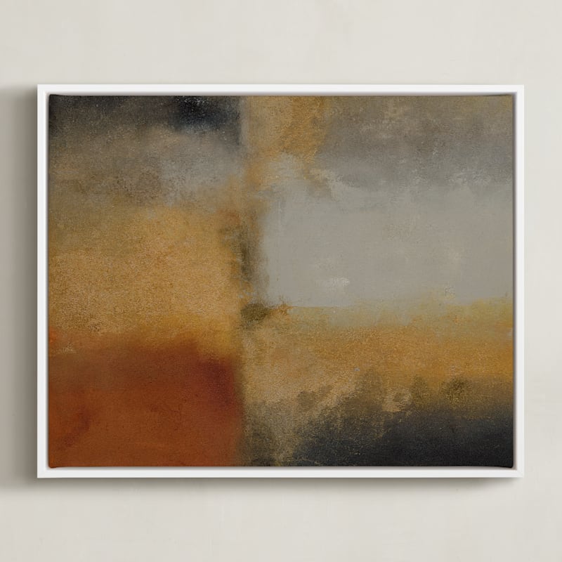"Better Side" - Art Print in red by Michelle Lee - Framed Canvas