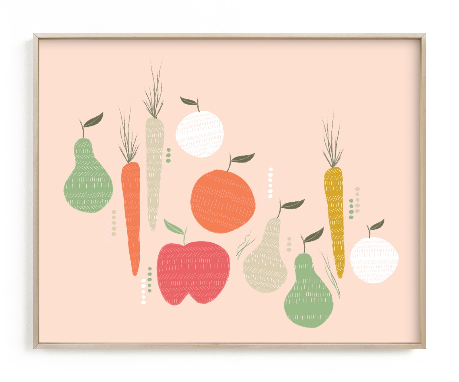 "Farmer's Market Kitchen" - Art Print by Krissy Bengtson in beautiful frame options and a variety of sizes.