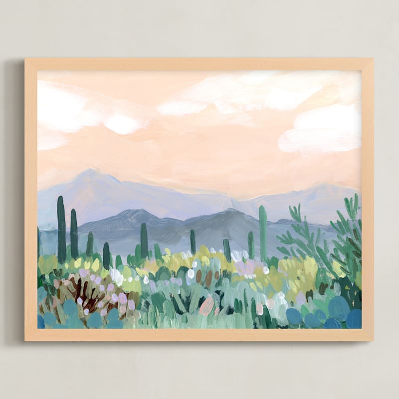 "Spring in the Cactus Garden" by Shina Choi in beautiful frame options and a variety of sizes.