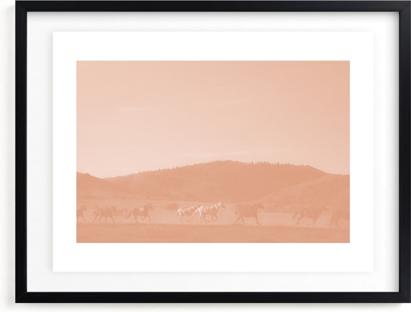 This is a pink, orange, non classic colors art by Sara Hicks Malone called wild wild west II.