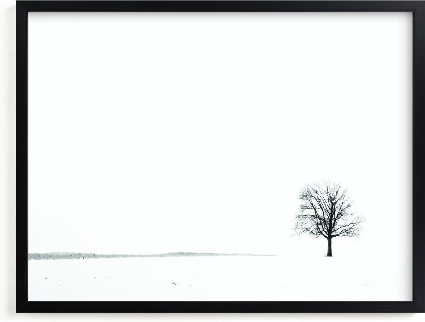 This is a black and white art by Robin Ott called Winter Tree.