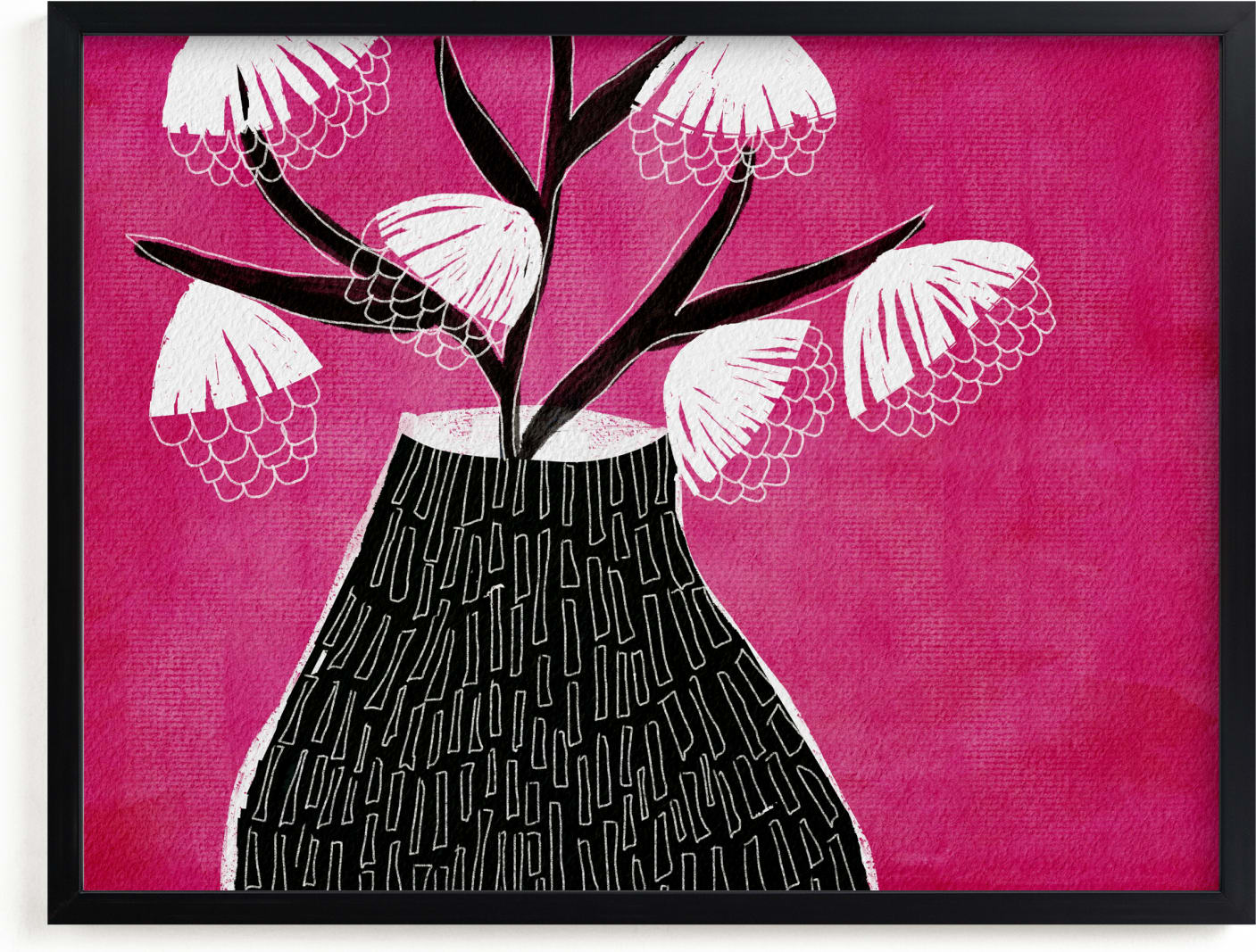 This is a black and white art by Tanya Lee Design called Drawn to Bloom .