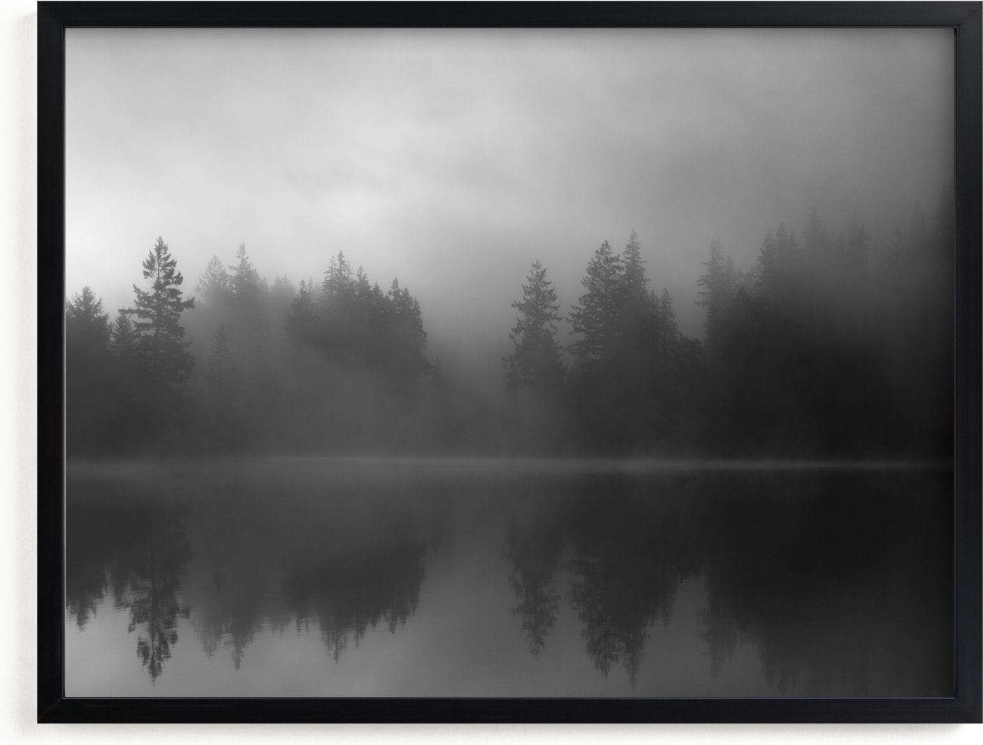 This is a grey art by Jennifer Morrow called Fog Reflection.