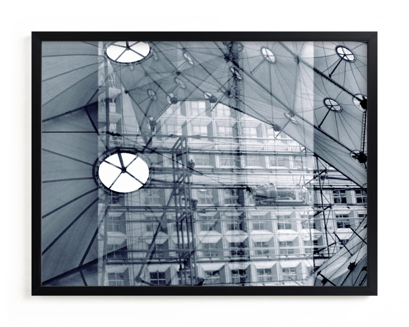 "La Grande Arche Paris_Photo collage" - Limited Edition Art Print by katkerrart in beautiful frame options and a variety of sizes.
