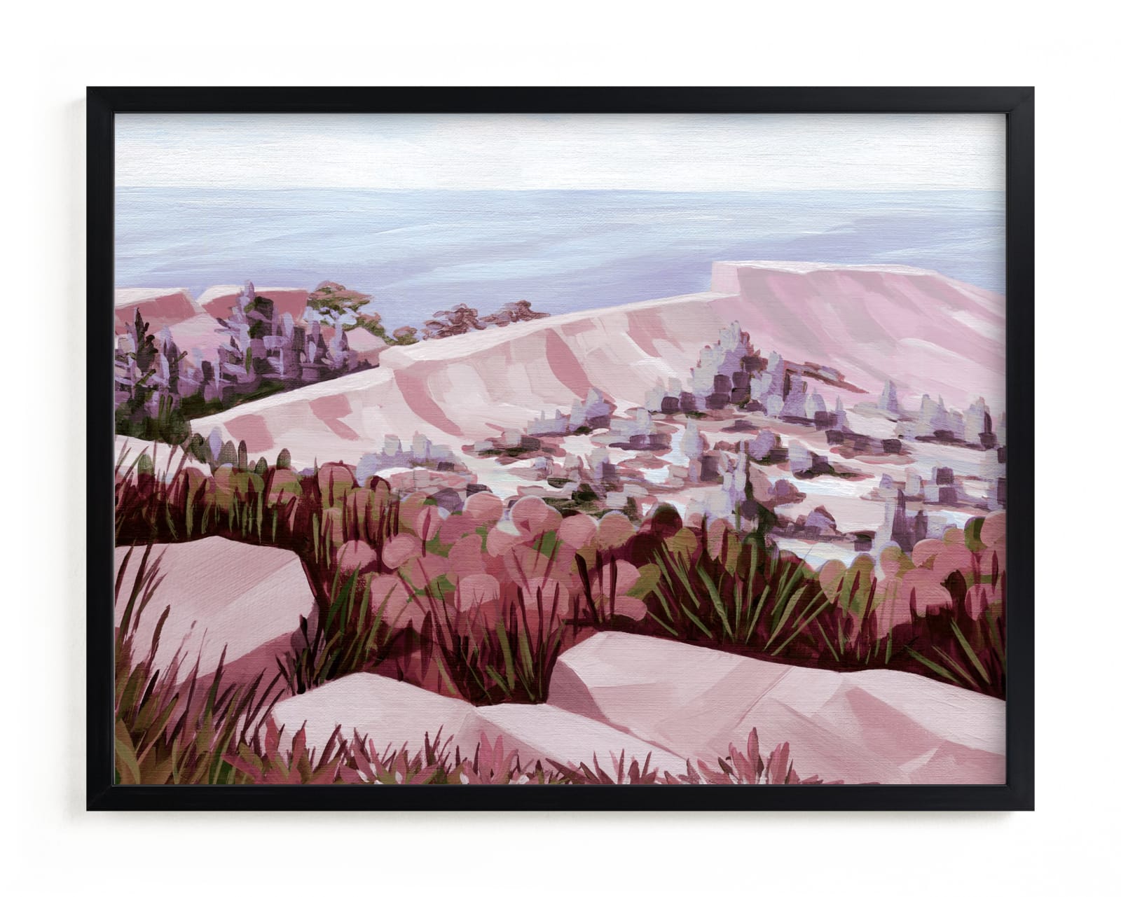 "Coastal Cliffs" - Limited Edition Art Print by Paper Sun Studio in beautiful frame options and a variety of sizes.