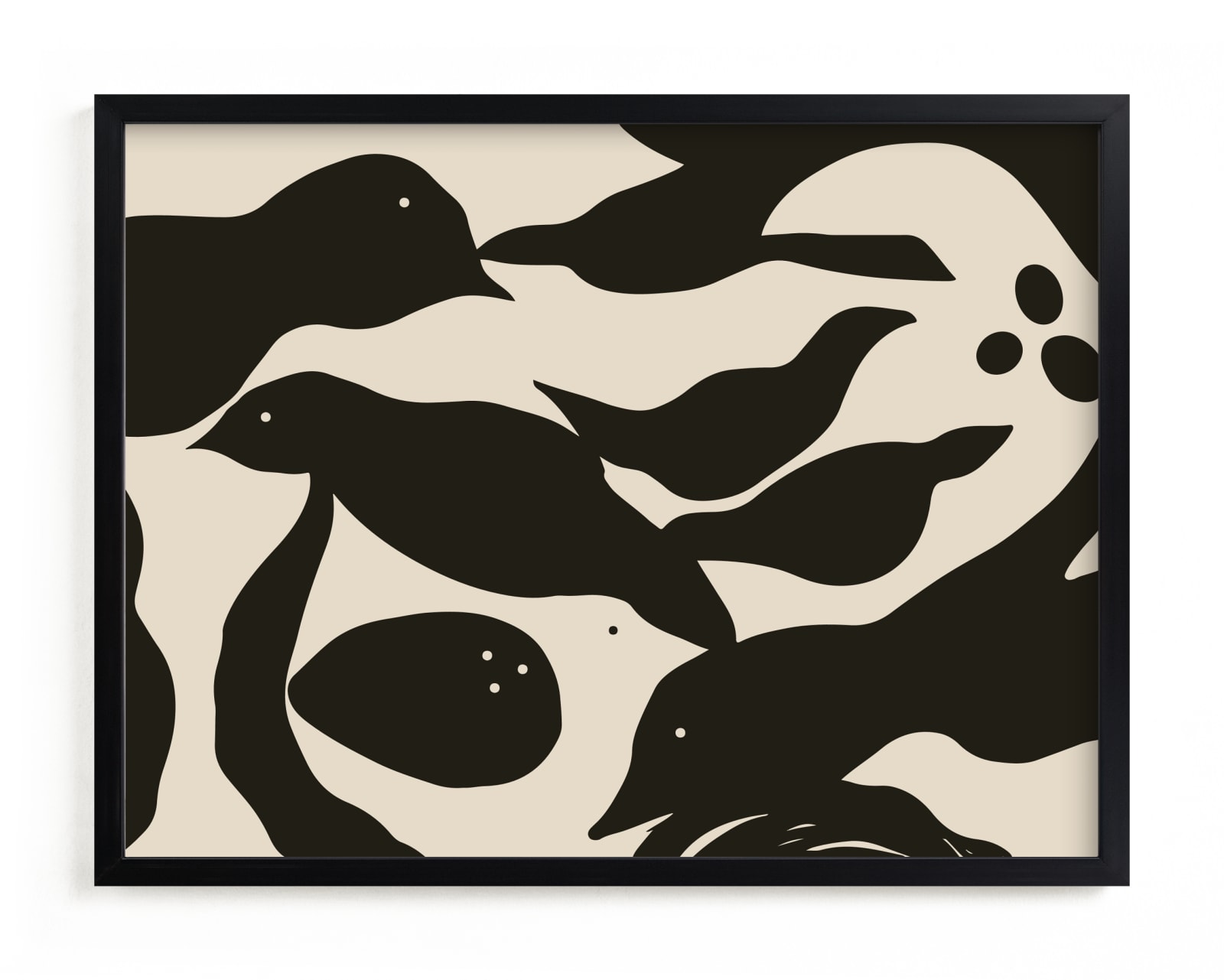 "Swimming Birds" - Limited Edition Art Print by Mary Ketch in beautiful frame options and a variety of sizes.