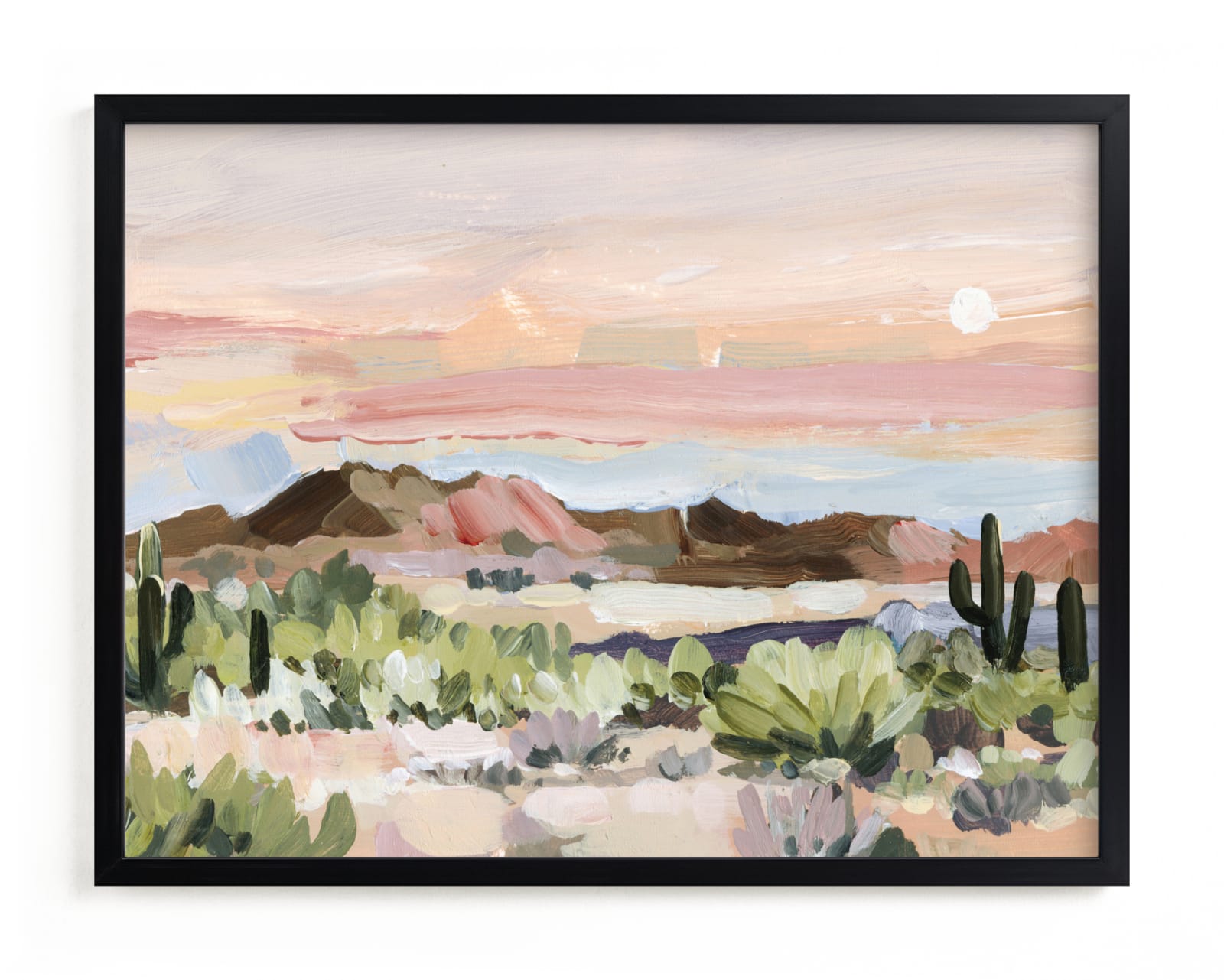"Arizona Desert Sunset" - Limited Edition Art Print by Shina Choi in beautiful frame options and a variety of sizes.