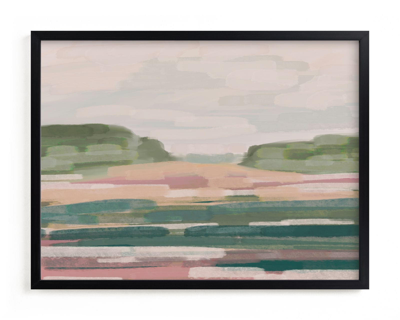 "Between the Hills" - Limited Edition Art Print by Brooke Drake in beautiful frame options and a variety of sizes.