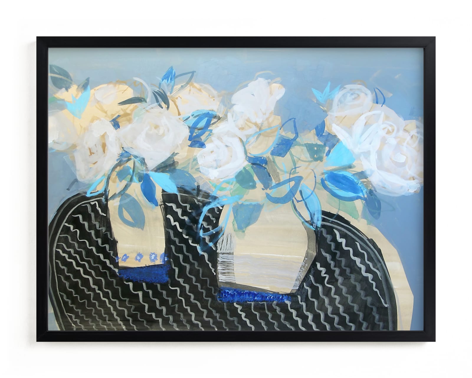 "gracie's roses" - Limited Edition Art Print by Liz Innvar in beautiful frame options and a variety of sizes.