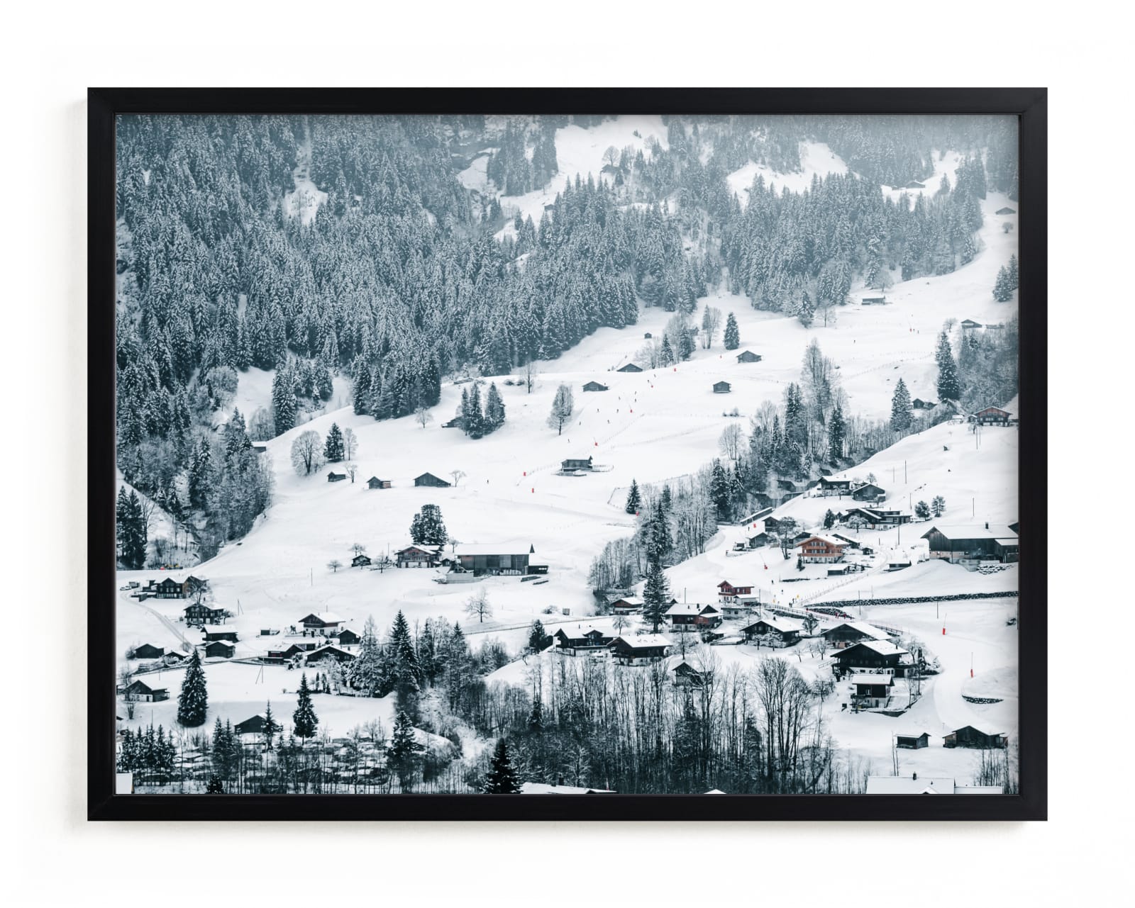 "White Blanketed Hills" - Limited Edition Art Print by Ying C. in beautiful frame options and a variety of sizes.