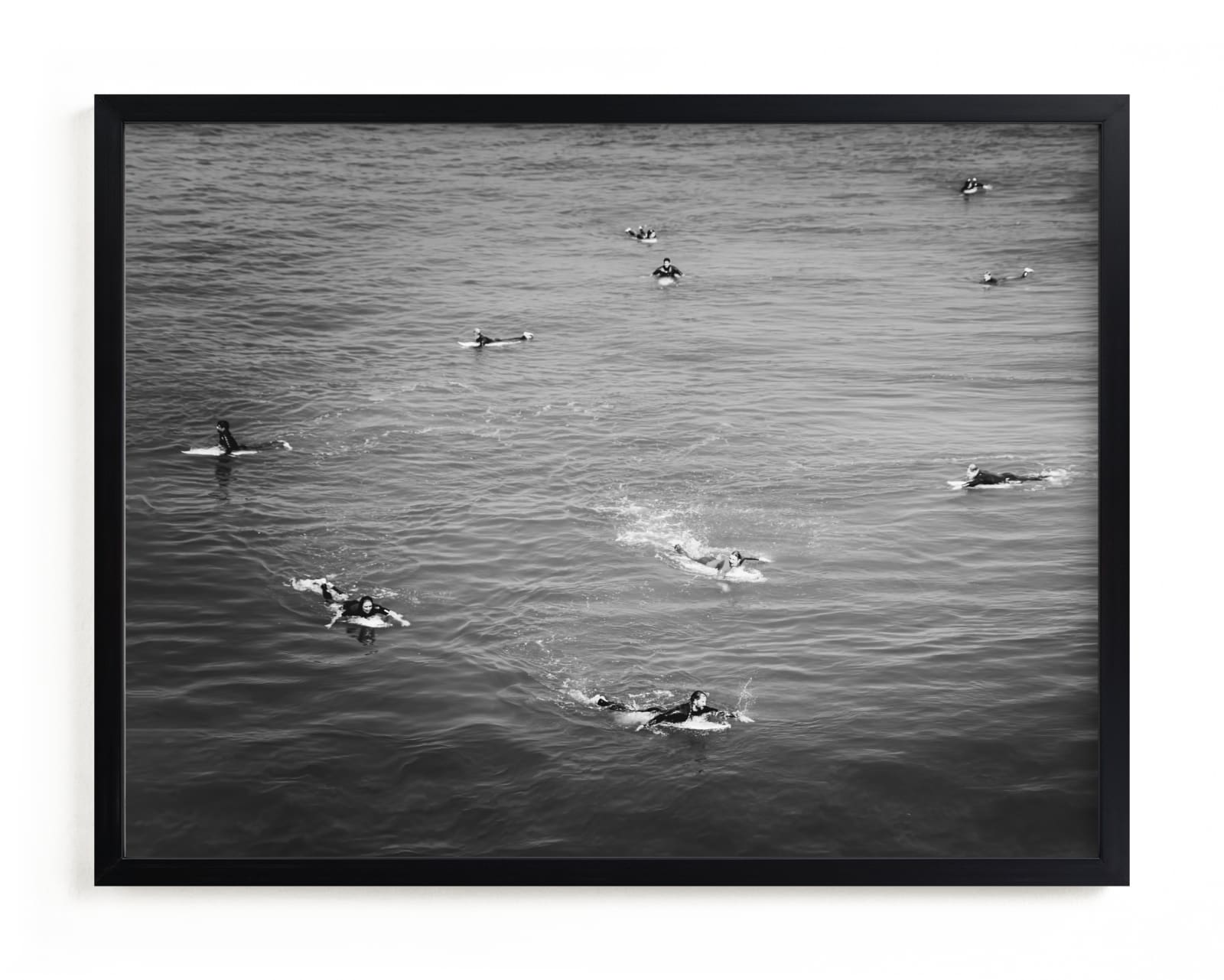 "Surfing at Huntington" - Limited Edition Art Print by Sherley Ferreira in beautiful frame options and a variety of sizes.