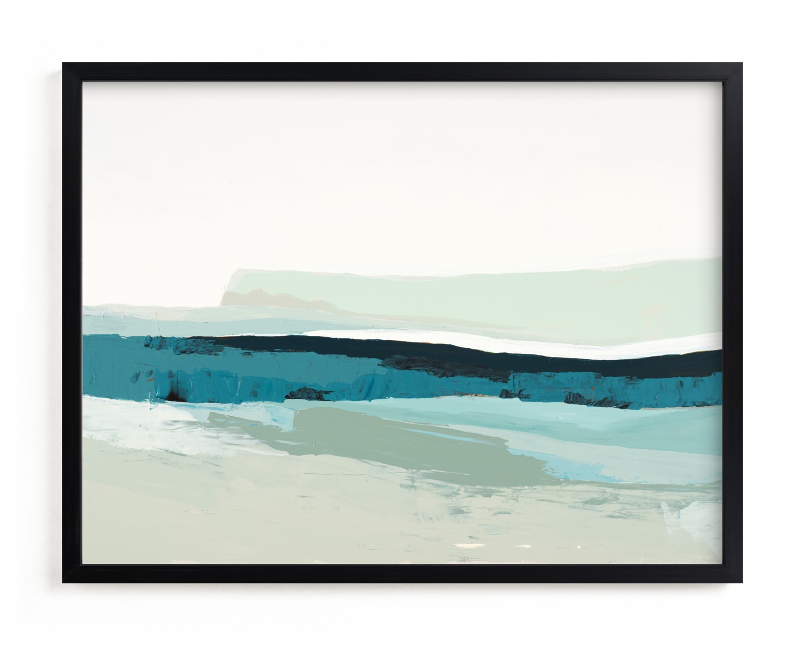 "Foggy Seascape" - Limited Edition Art Print by Caryn Owen in beautiful frame options and a variety of sizes.