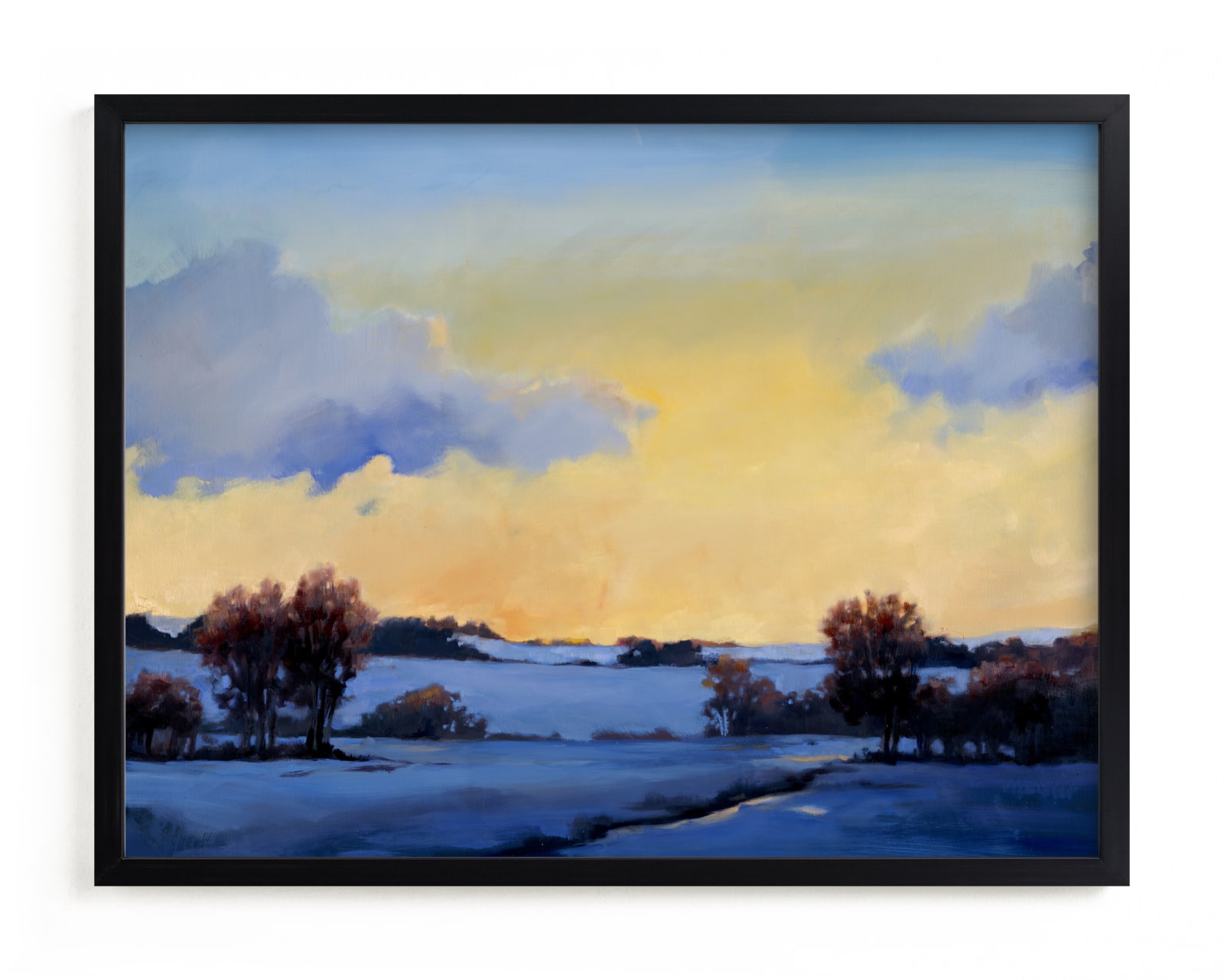 "January Blue" - Limited Edition Art Print by Stephanie Goos Johnson in beautiful frame options and a variety of sizes.
