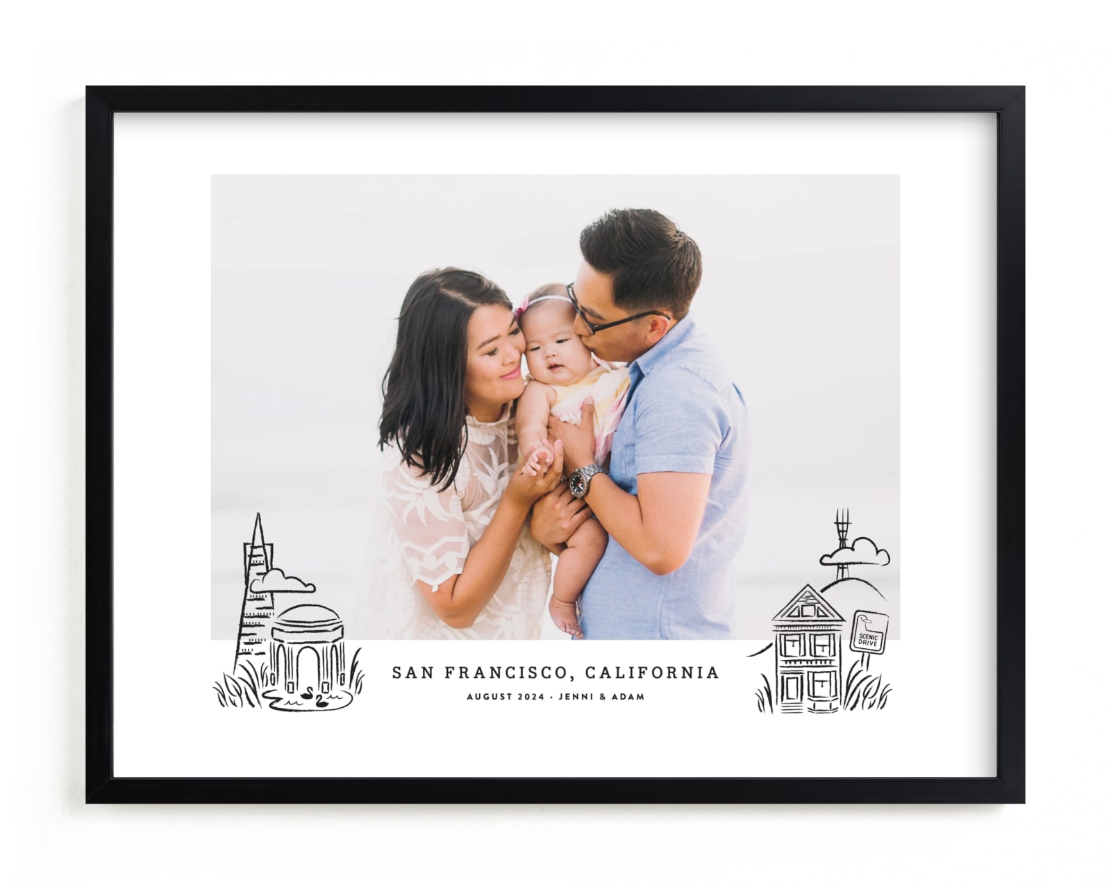"San Francisco Keepsake 2" - Custom Photo Art by Olivia Kanaley Inman in beautiful frame options and a variety of sizes.