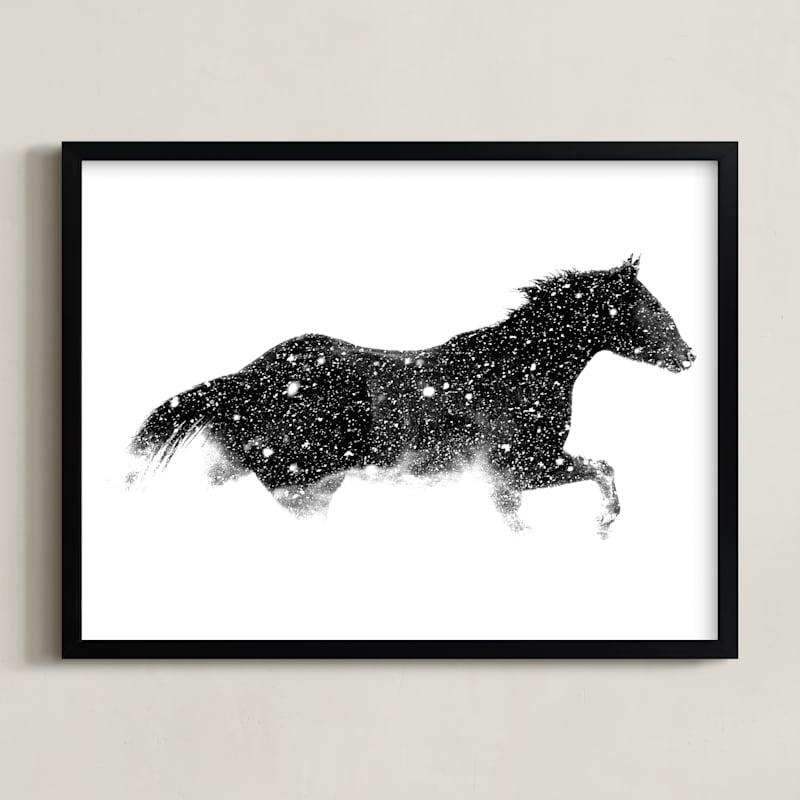 "Snow Chaser" - Limited Edition Art Print by Leslie Le Coq in beautiful frame options and a variety of sizes.