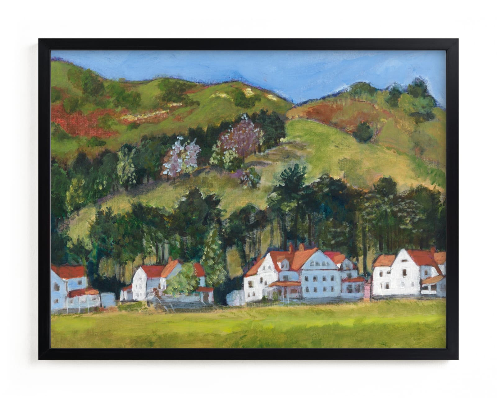 "Fort Baker, Marin Headlands" - Limited Edition Art Print by Valerie Hamill in beautiful frame options and a variety of sizes.