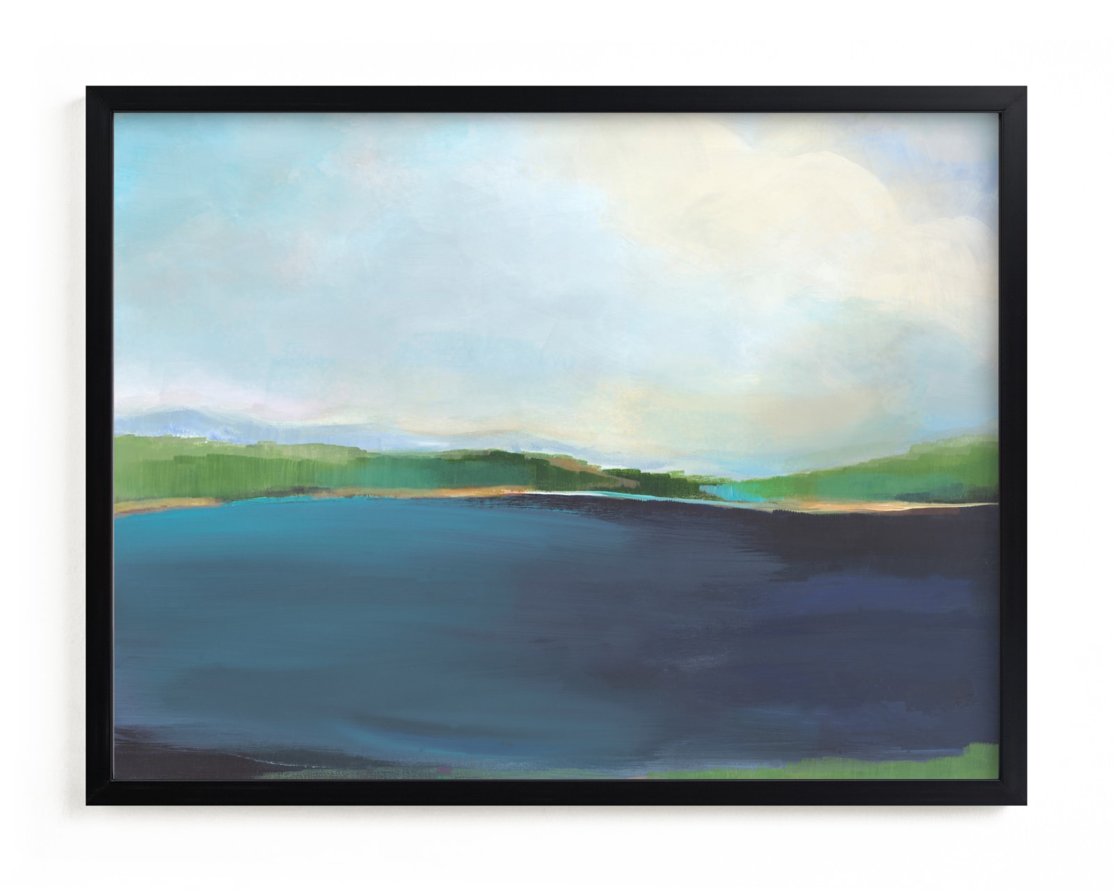"Lake View" - Open Edition Fine Art Print by AlisonJerry in beautiful frame options and a variety of sizes.
