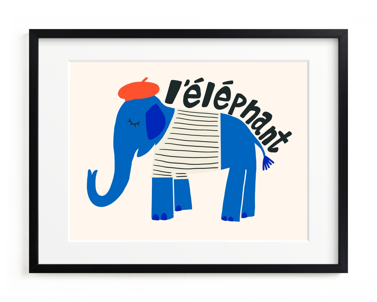 French Elephant Children’s Art Print