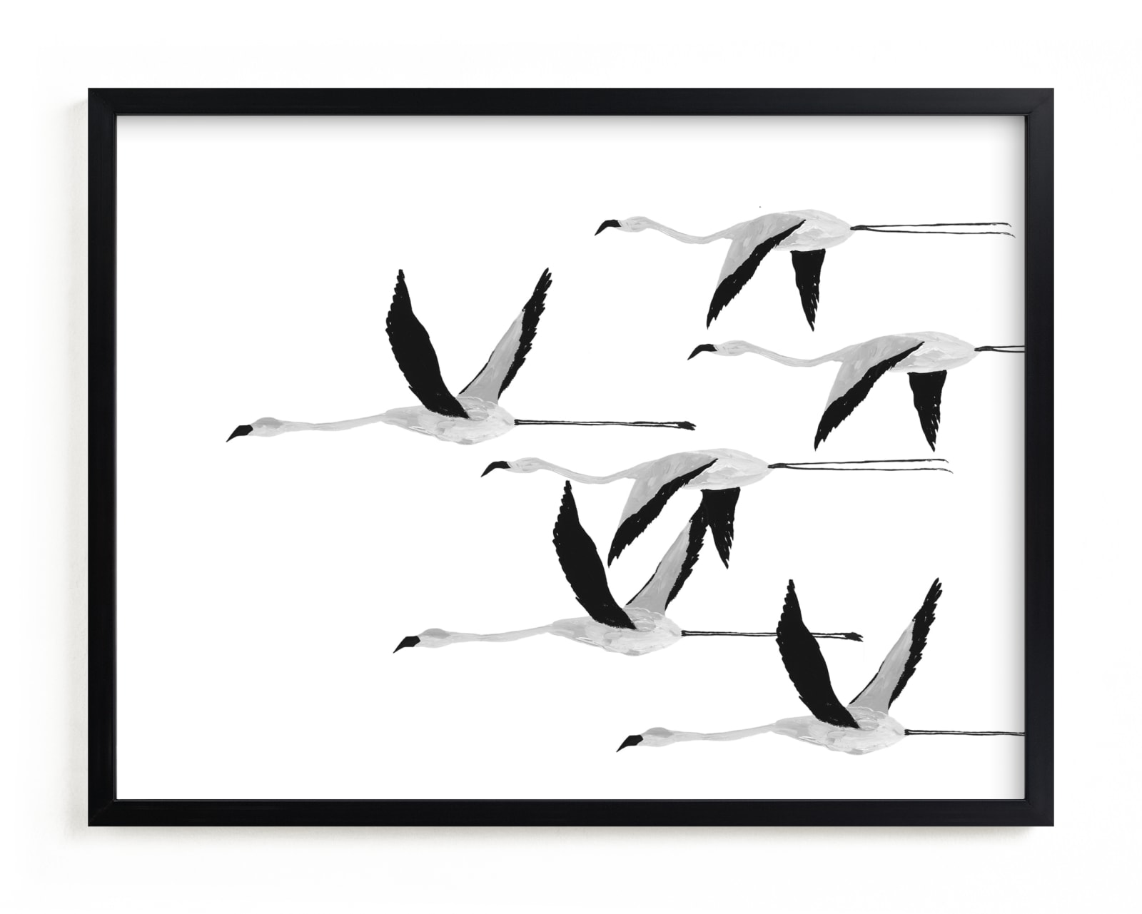 "Flyymingos" - Limited Edition Art Print by Anee Shah in beautiful frame options and a variety of sizes.