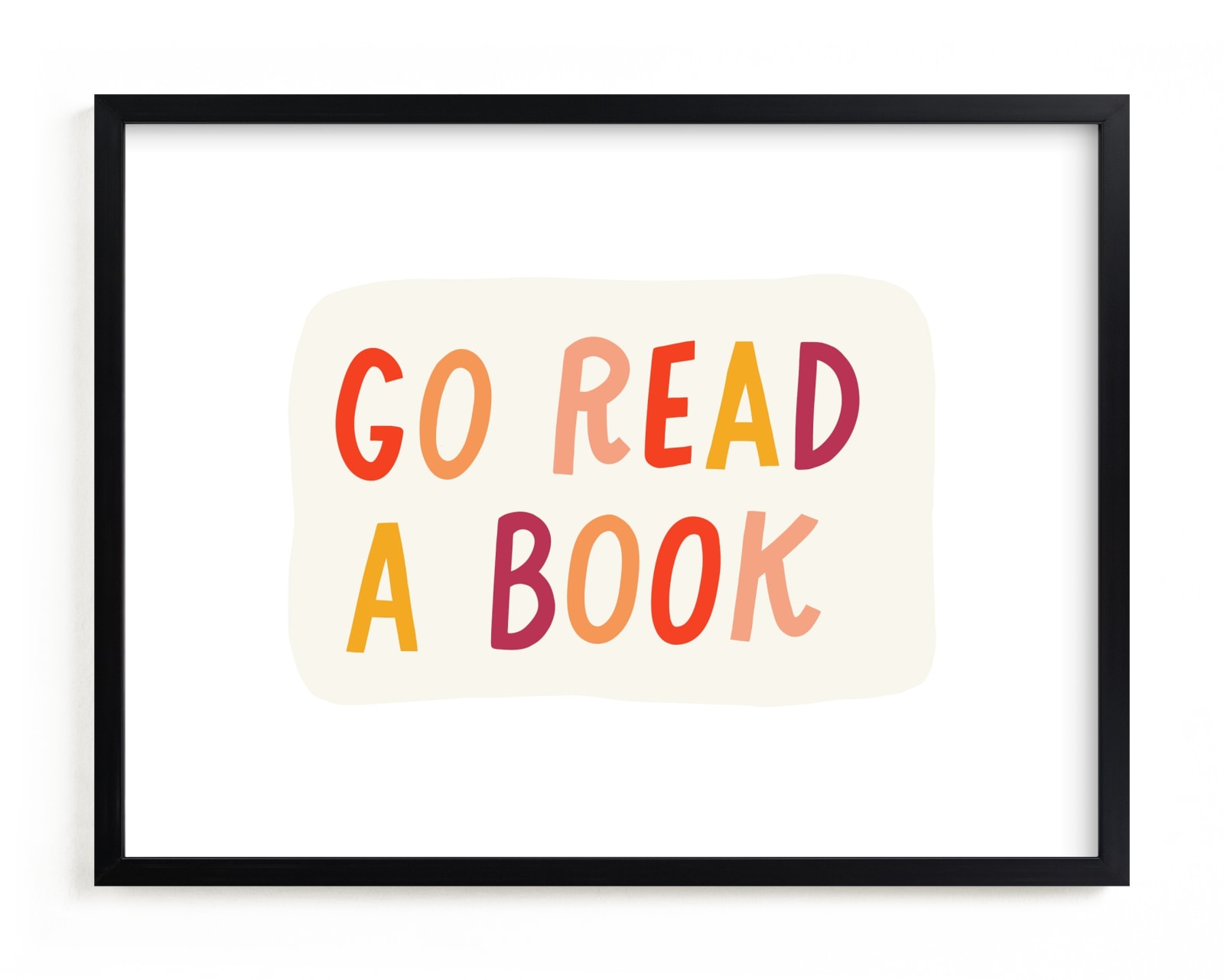 "Go Read a Book" - Limited Edition Art Print by Rachel K. Swanson in beautiful frame options and a variety of sizes.