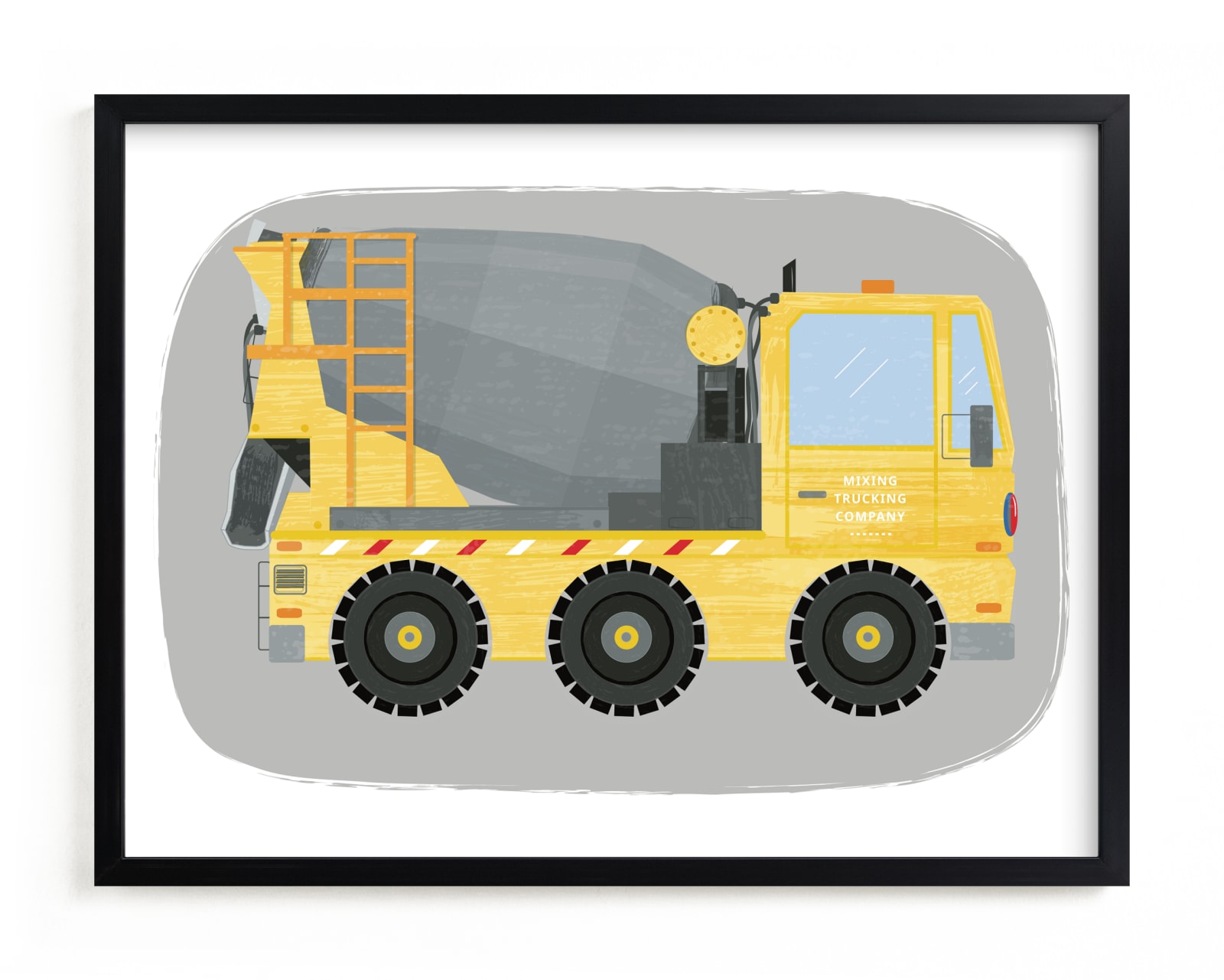 "The Cement-Mixer Truck" by Rebecca Marchese in beautiful frame options and a variety of sizes.