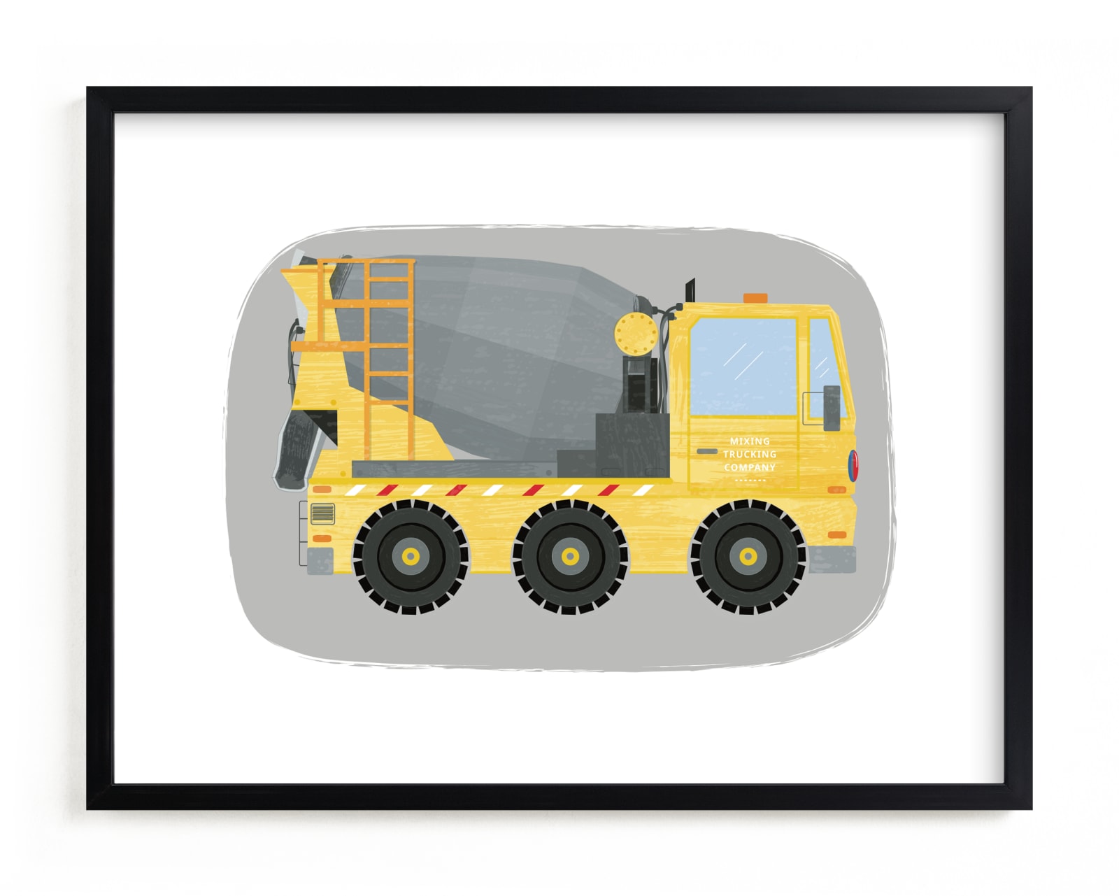"The Cement-Mixer Truck" by Rebecca Marchese in beautiful frame options and a variety of sizes.