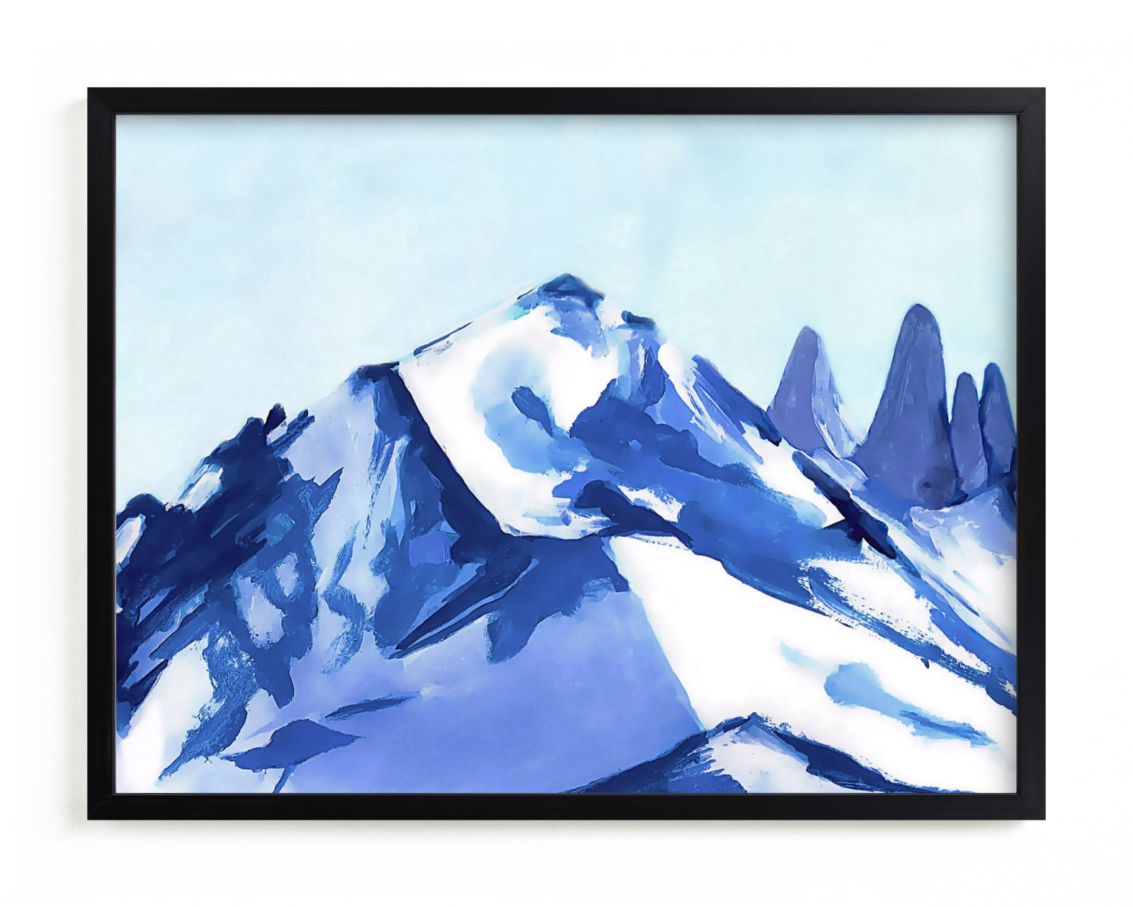 "Blue Mountain" - Art Print by Jenny Partrite in beautiful frame options and a variety of sizes.