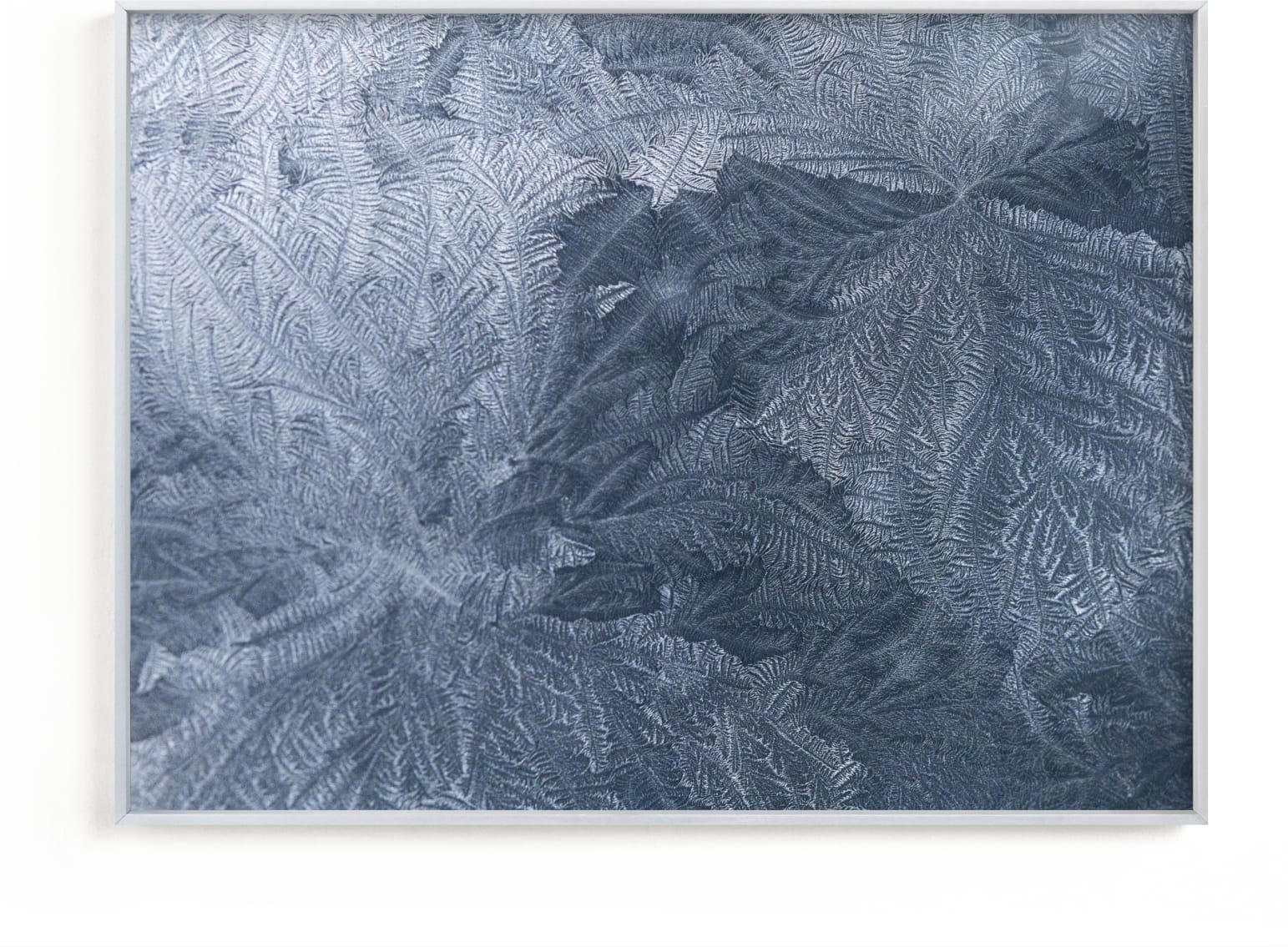 This is a blue art by Janie Allen called Winter Etching No. 2.