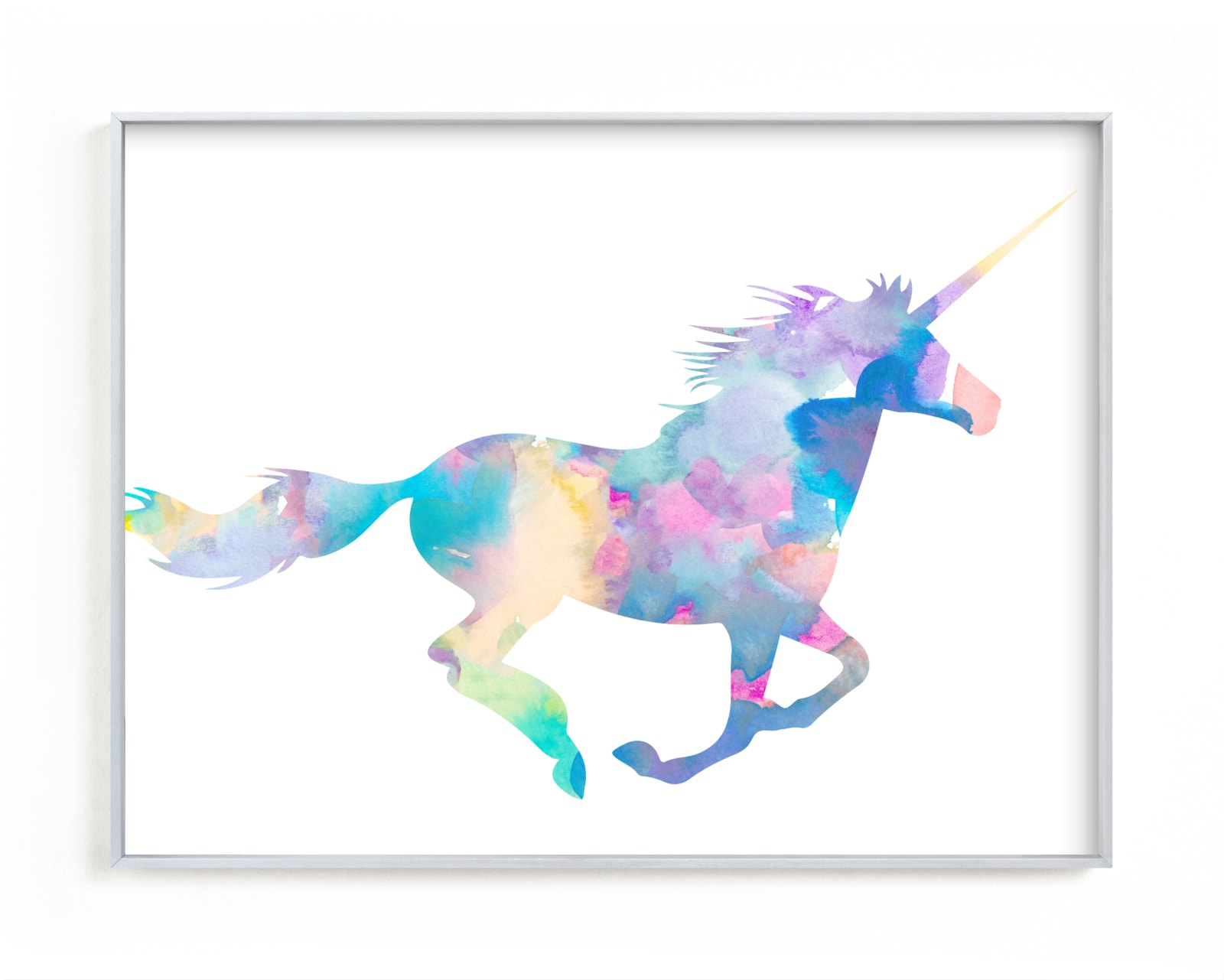 "Watercolor Unicorn" - Art Print by Kim Colthurst Johnson in beautiful frame options and a variety of sizes.