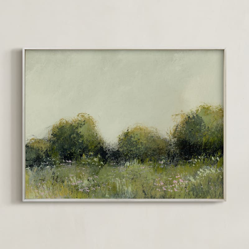 "Margins" - Art Print in Grass by Katie Mulder - Framed