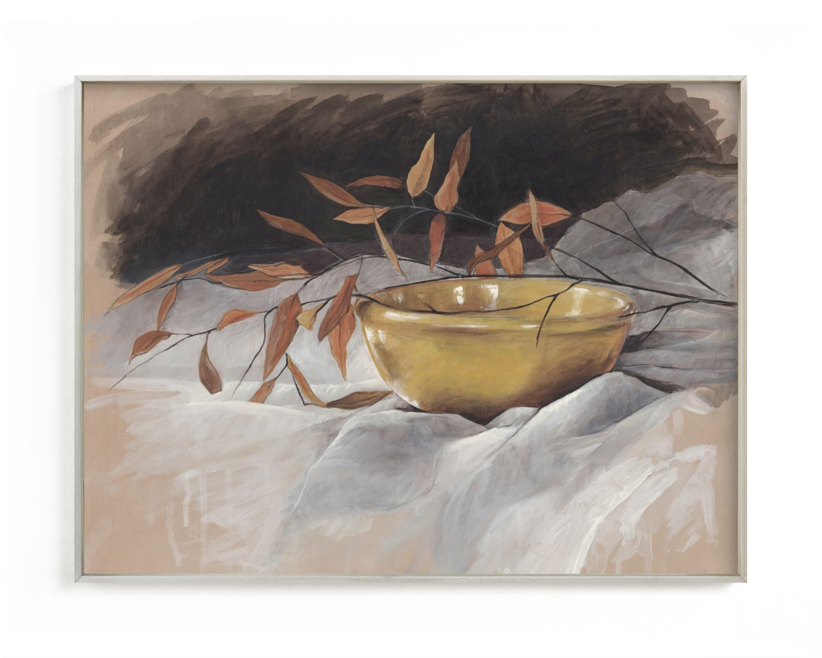 "Yellow Bowl" - Limited Edition Art Print by Lorent and Leif in beautiful frame options and a variety of sizes.