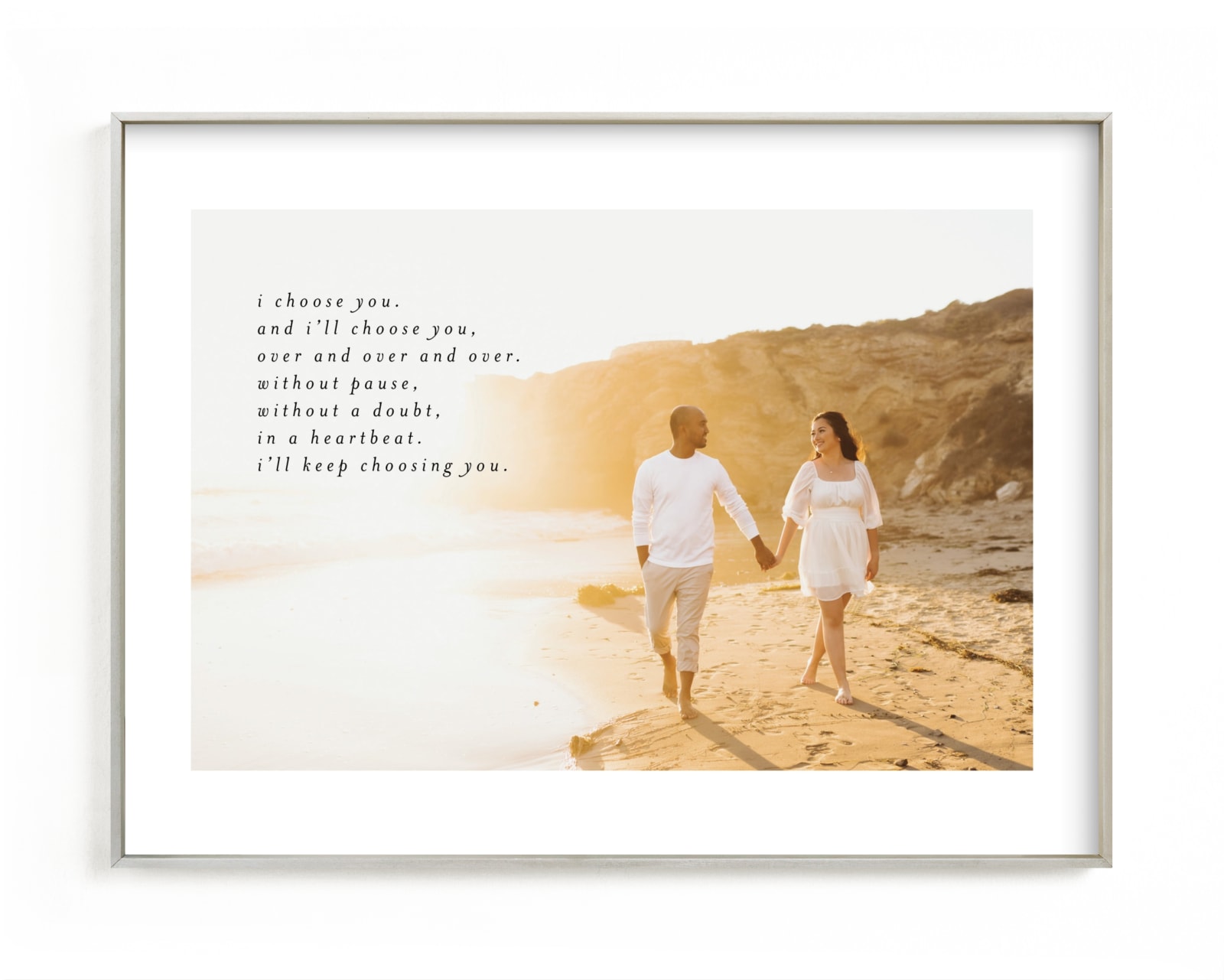 "Minimalist Quote Keepsake" - Custom Photo Art by Phrosné Barwood in beautiful frame options and a variety of sizes.