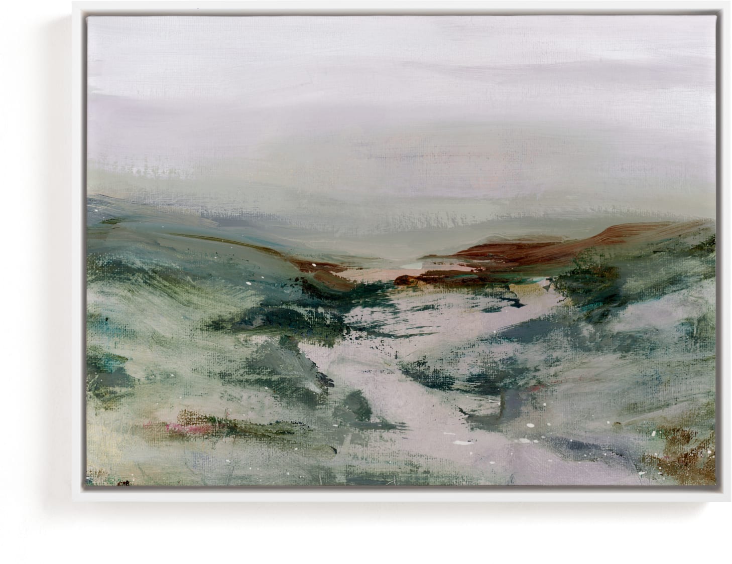 This is a white art by Lindsay Megahed called Green Valley.