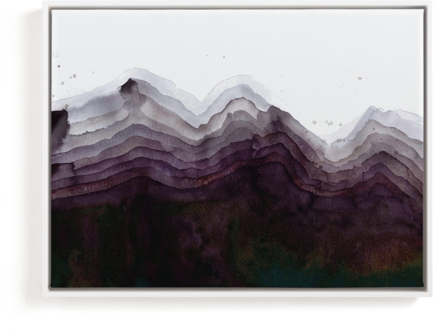 This is a purple art by Kelsey McNatt called The Mountain Side.